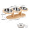 Raised Cat Feeder With 3 Stainless Steel Bowls 15 Ergonomic Wooden Feeding Watering Station 1