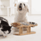 Raised Cat Feeder With 3 Stainless Steel Bowls 15 Ergonomic Wooden Feeding Watering Station 2