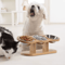 Raised Cat Feeder With 3 Stainless Steel Bowls 15 Ergonomic Wooden Feeding Watering Station 2