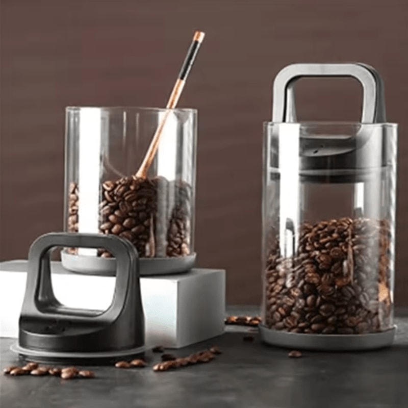 Premium Airtight Coffee Canister With Vacuum Seal FreshnessLock Push Lid Coffee Bean Storage 4