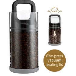 premium airtight coffee canister with vacuum seal freshness-lock push lid coffee bean storage