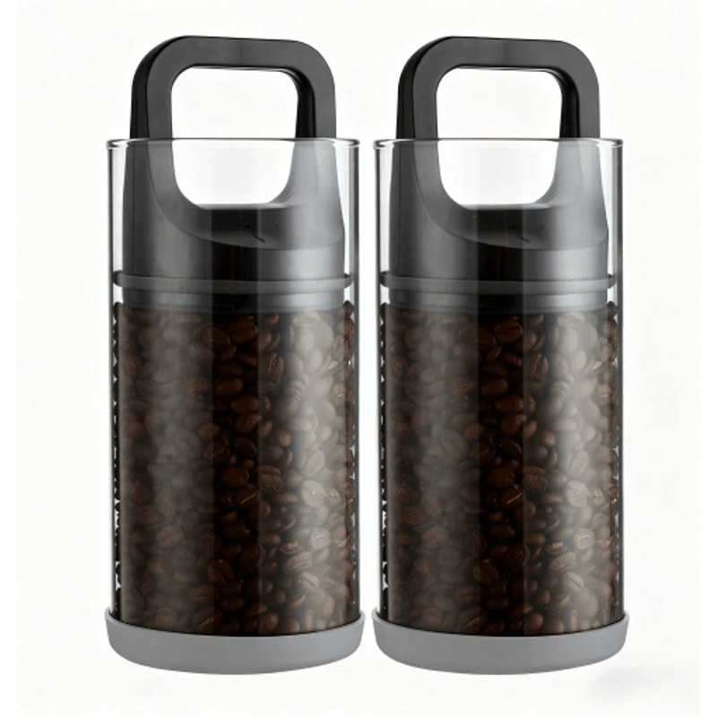 Premium Airtight Coffee Canister With Vacuum Seal FreshnessLock Push Lid Coffee Bean Storage 7