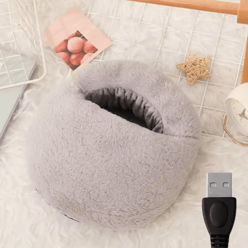 Electric Foot Warmer With Constant Temperature Heating Soft Velvet Washable Feet Heater Pad 2