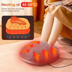 electric foot warmer with constant temperature heating soft velvet washable feet heater pad