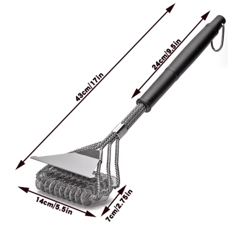 Safe BristleFree Grill Brush Stainless Steel BBQ Grill Cleaner For Safer Grilling 4