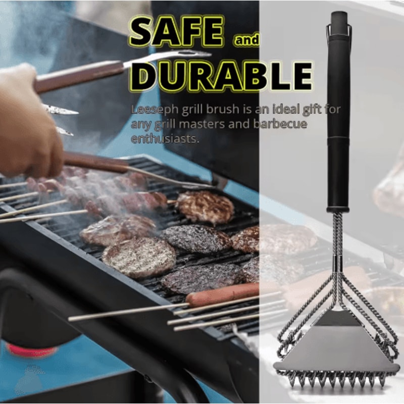 Safe BristleFree Grill Brush Stainless Steel BBQ Grill Cleaner For Safer Grilling 5