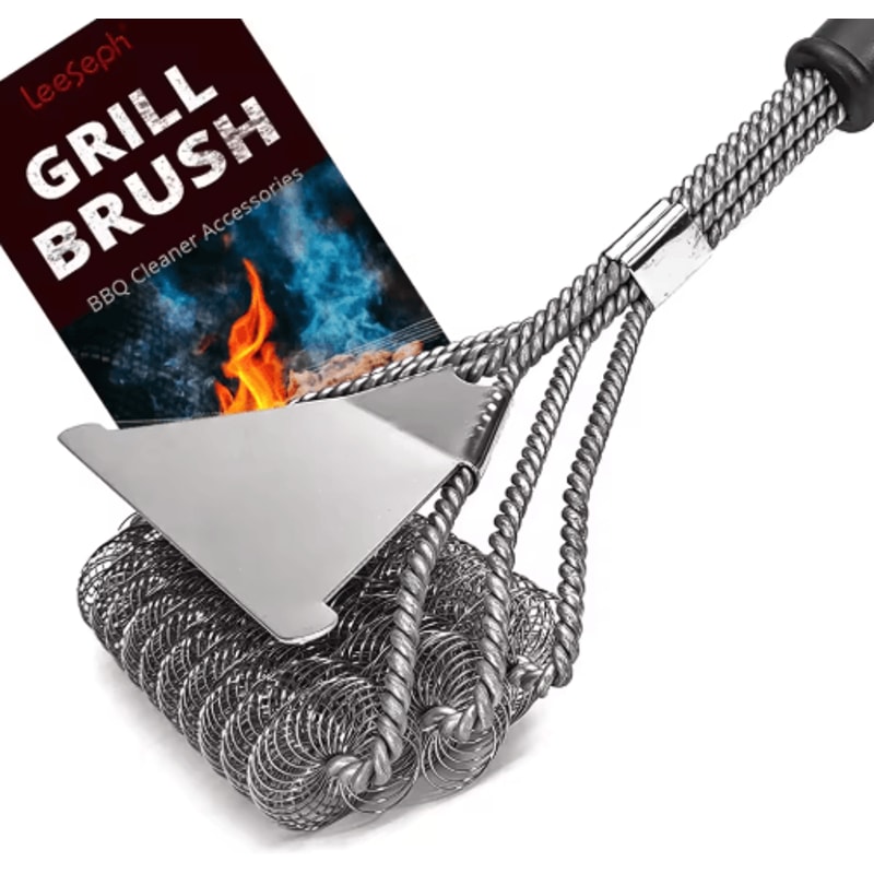 Safe BristleFree Grill Brush Stainless Steel BBQ Grill Cleaner For Safer Grilling 0