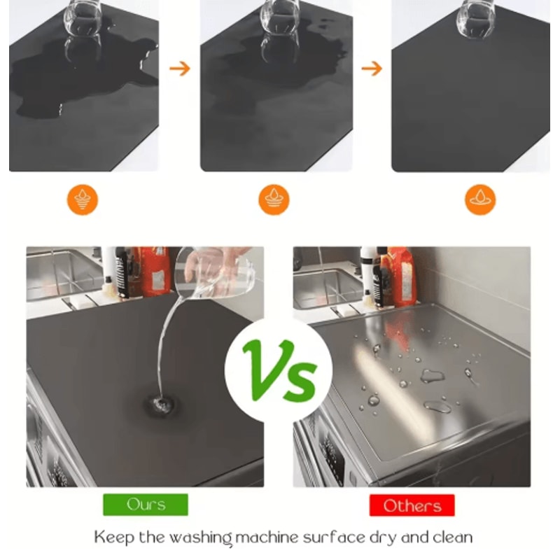 Diatomaceous Washer Dryer Top Protector Mat QuickDry Washing Machine Cover Pad 5