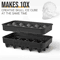 3D Skull Ice Cube Tray 10Cavity Silicone Skull Mold With Funnel For Whiskey Baking 0