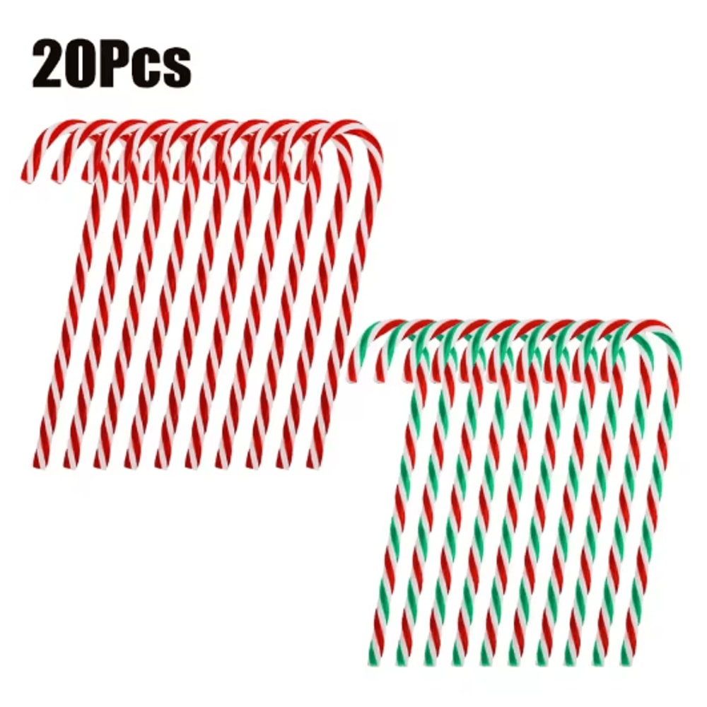 Christmas Candy Cane Acrylic Ornaments Festive Xmas Tree Hanging Pendants 2