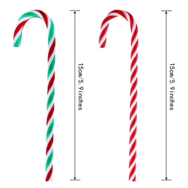 Christmas Candy Cane Acrylic Ornaments Festive Xmas Tree Hanging Pendants 4