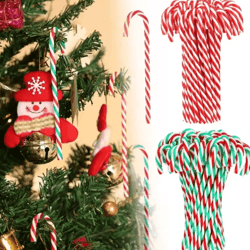 christmas candy cane acrylic ornaments – festive xmas tree hanging pendants