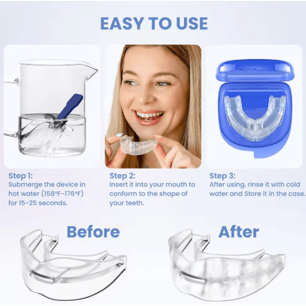 AntiSnoring Bruxism Mouth Guard Night Guard For Teeth Grinding Sleep Comfort 4