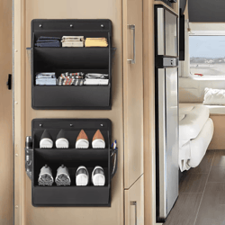 over door hanging organizer with multi-pocket shoe storage – no-tool space-saving wall organizer