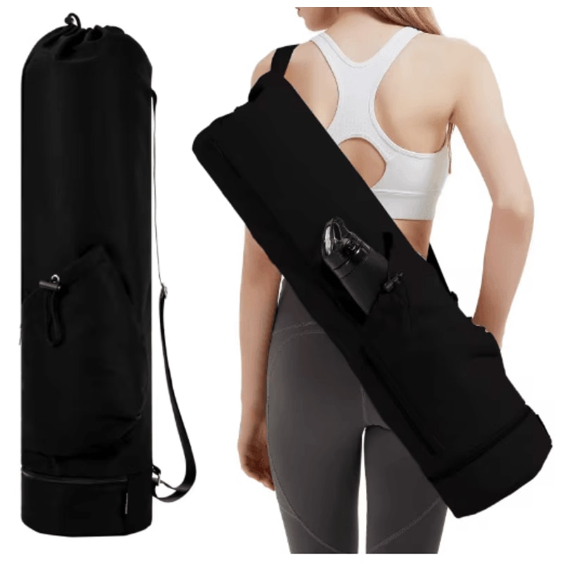 Yoga Mat Bag With Water Bottle Pocket Wet Storage MultiFunctional Fitness Carrier 1