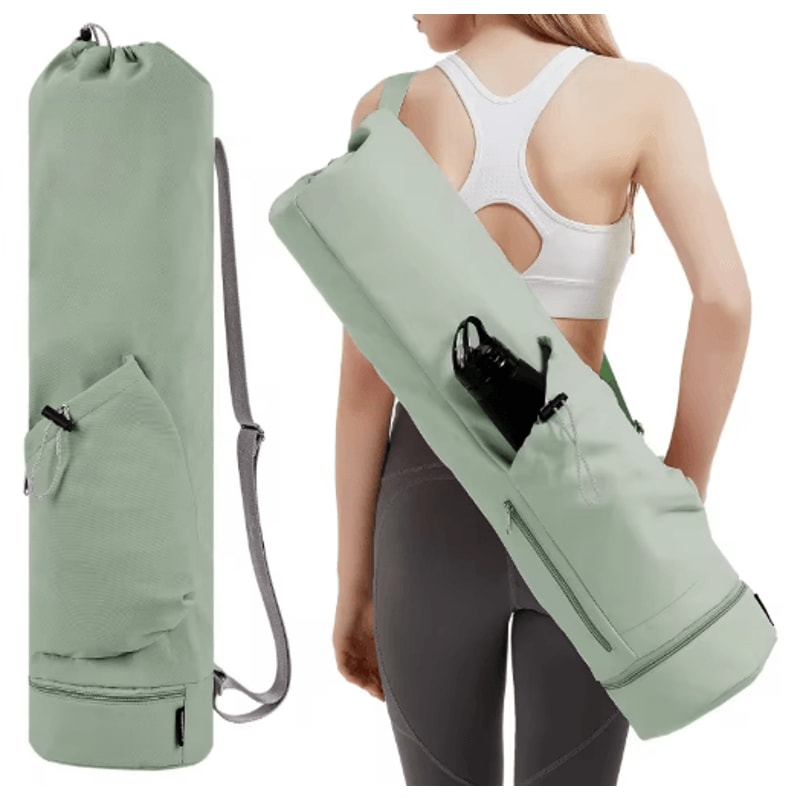 Yoga Mat Bag With Water Bottle Pocket Wet Storage MultiFunctional Fitness Carrier 2