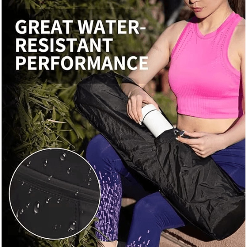 Yoga Mat Bag With Water Bottle Pocket Wet Storage MultiFunctional Fitness Carrier 4