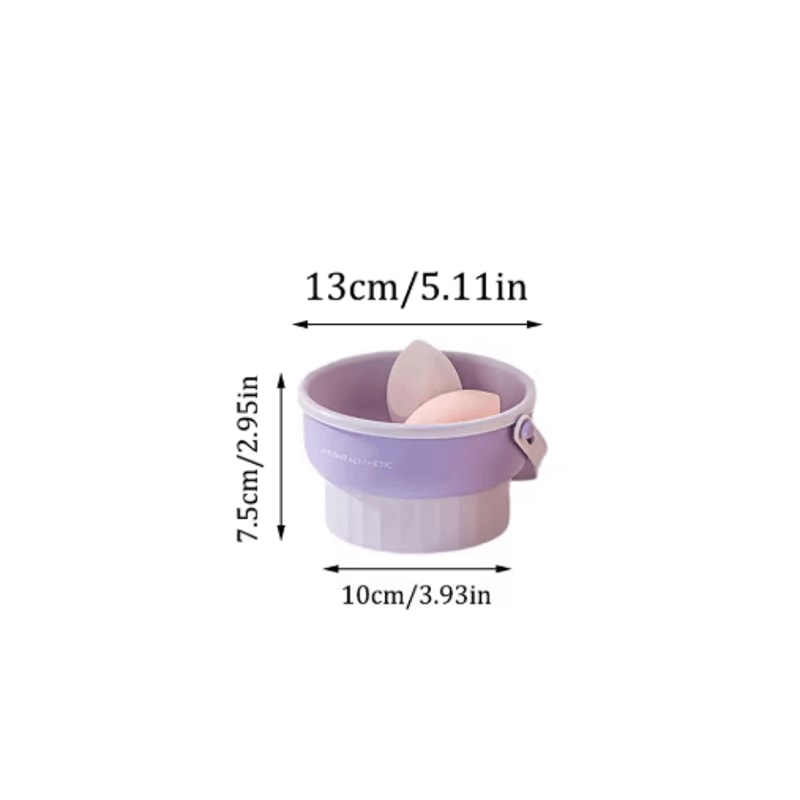 Makeup Brush Cleaning Bowl Set With Silicone Drying Rack Beauty Sponge Puff Cleaner 3