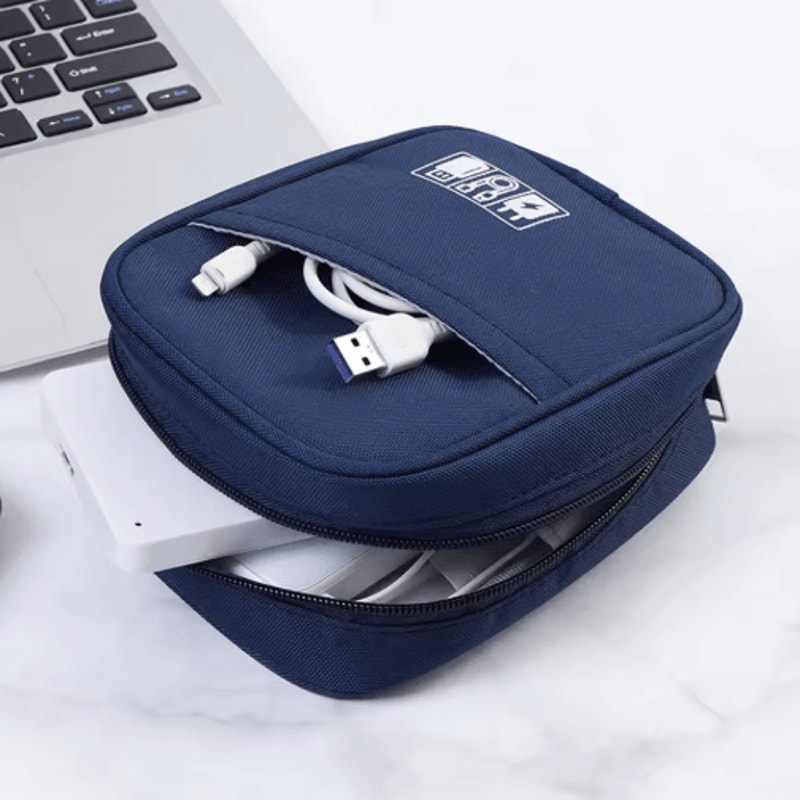 Waterproof Portable Cable Organizer Bag Travel Digital Accessories Storage Pouch 7