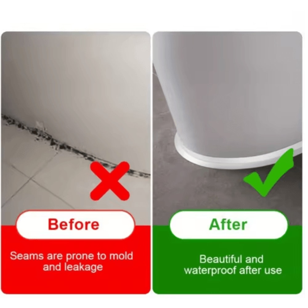 Bathroom Waterproof Sealing Tape PVC Adhesive Sink Edge Sealing Strip 4