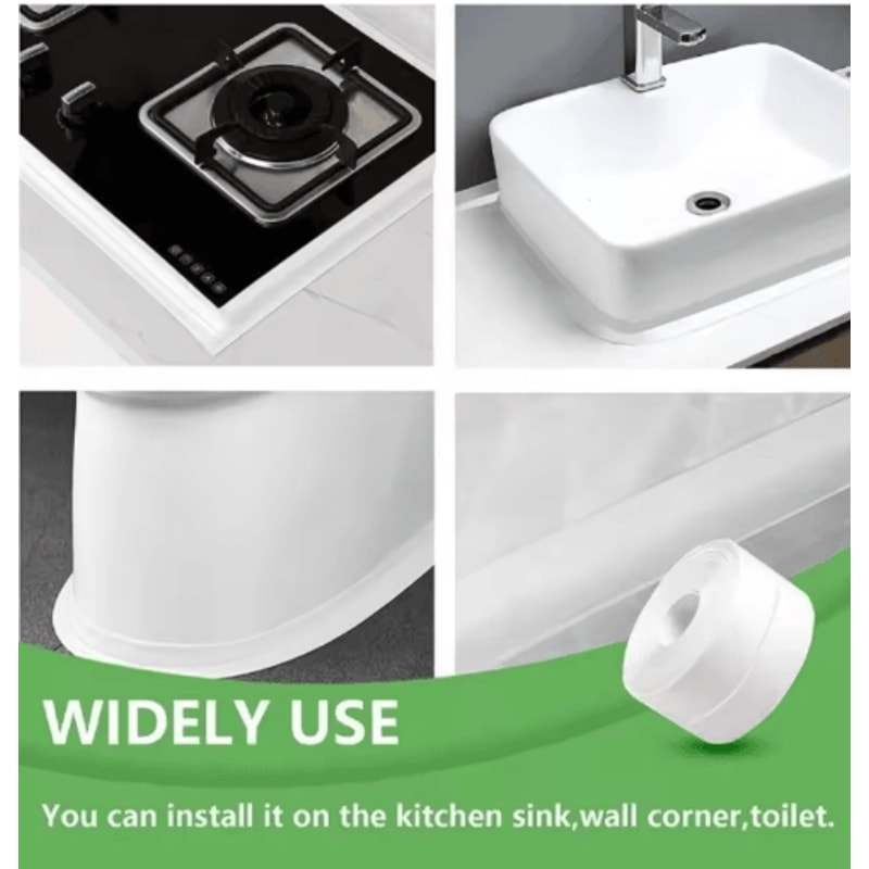 Bathroom Waterproof Sealing Tape PVC Adhesive Sink Edge Sealing Strip 5