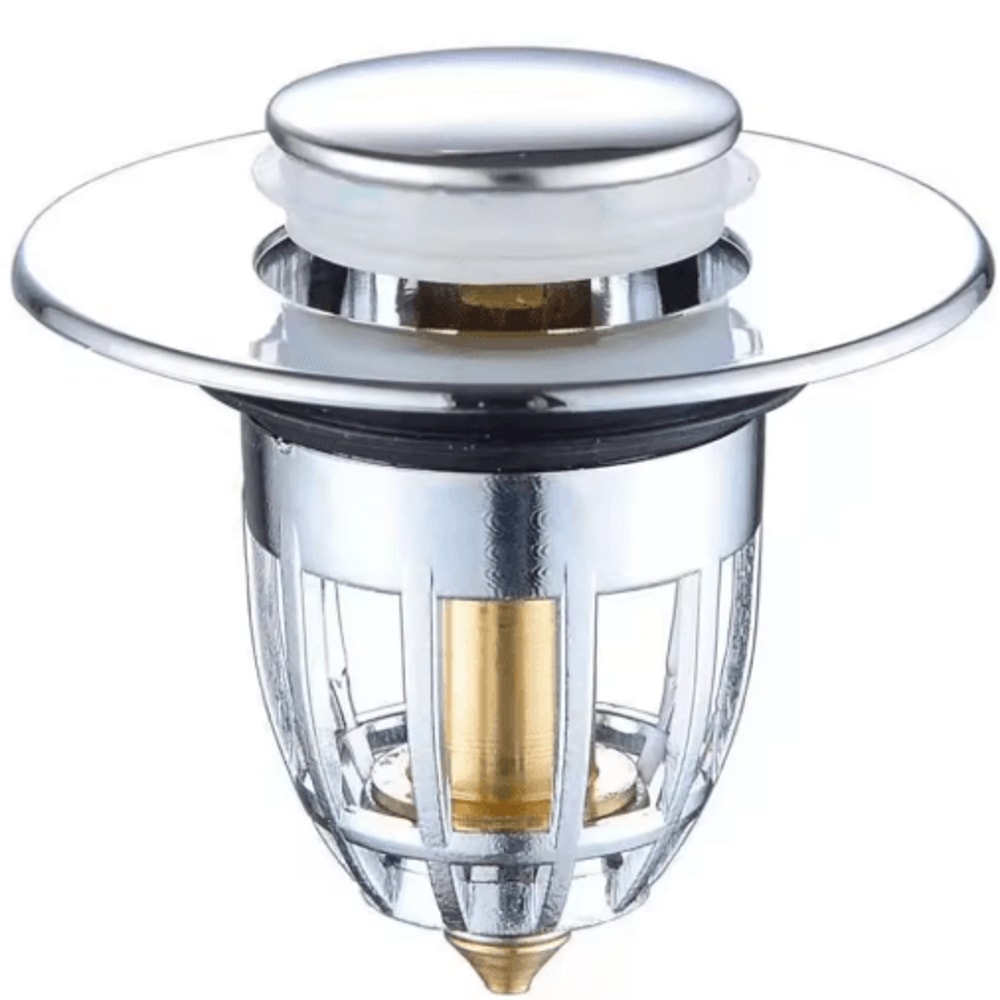 PopUp Drain Filter Stopper Press Bounce Sink Strainer For Bathroom Kitchen 2