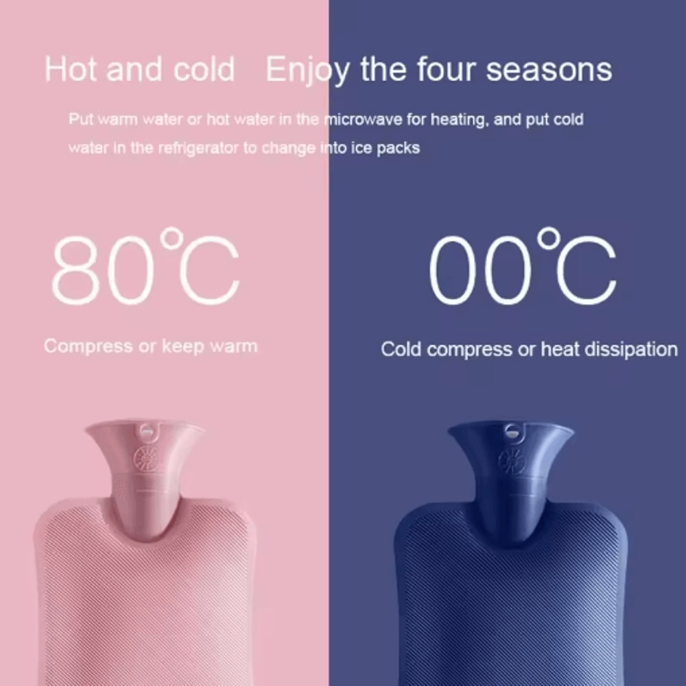 Large Capacity Hot Water Bottle 1000ML 2000ML Reusable Warmth Bag For Belly Hands Feet 8