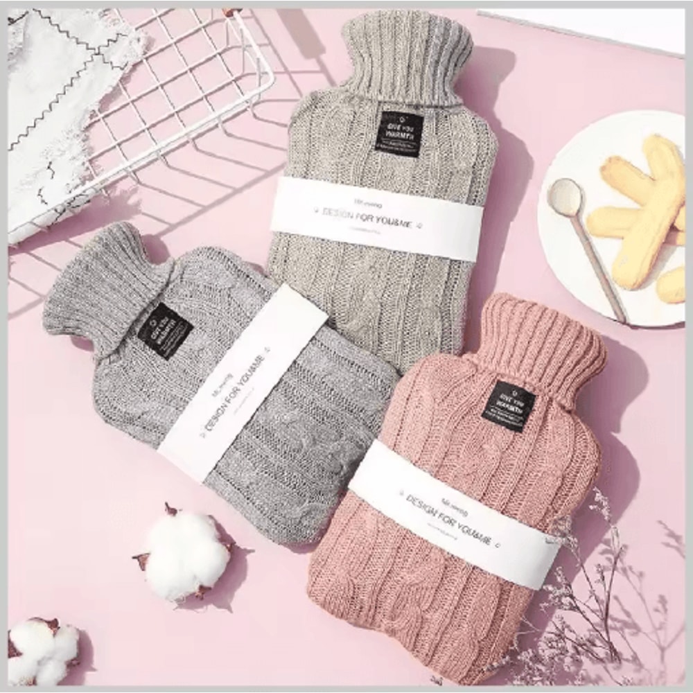 Large Capacity Hot Water Bottle 1000ML 2000ML Reusable Warmth Bag For Belly Hands Feet 0