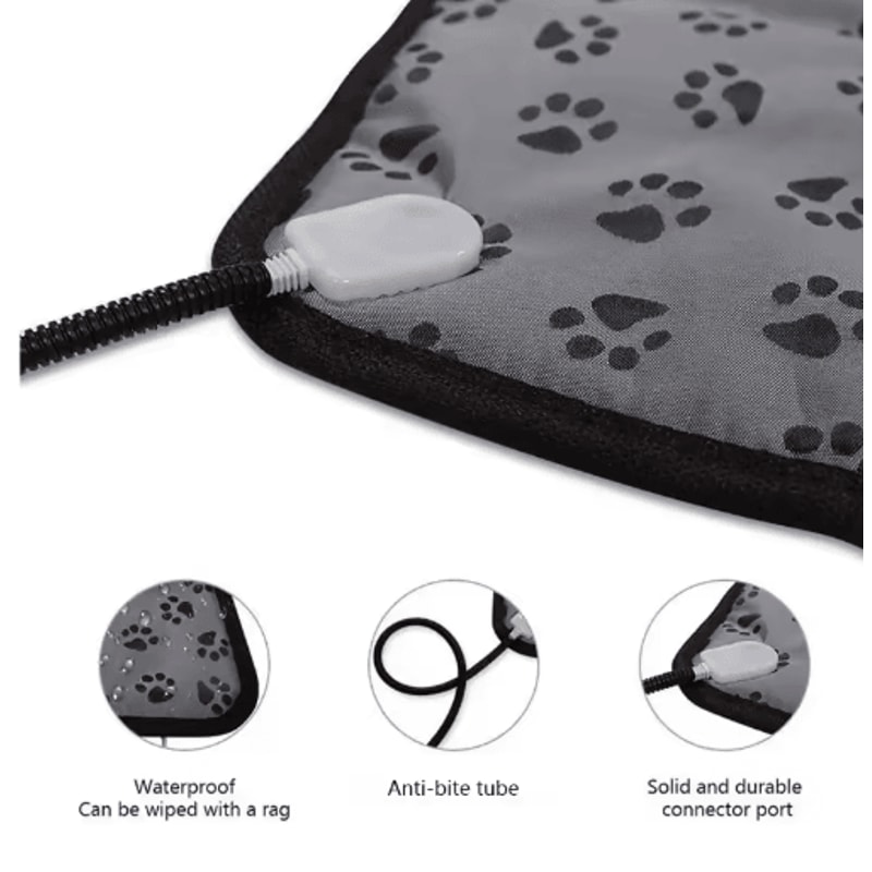 Adjustable Electric Pet Heating Pad Waterproof Dog Cat Warming Mat With Safety Protection 6