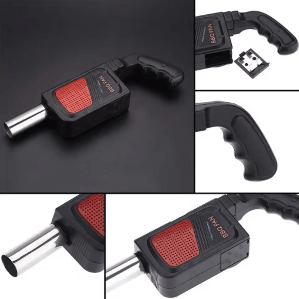 Portable Electric BBQ Air Blower Handheld Charcoal Grill Fan For Camping Picnics 4