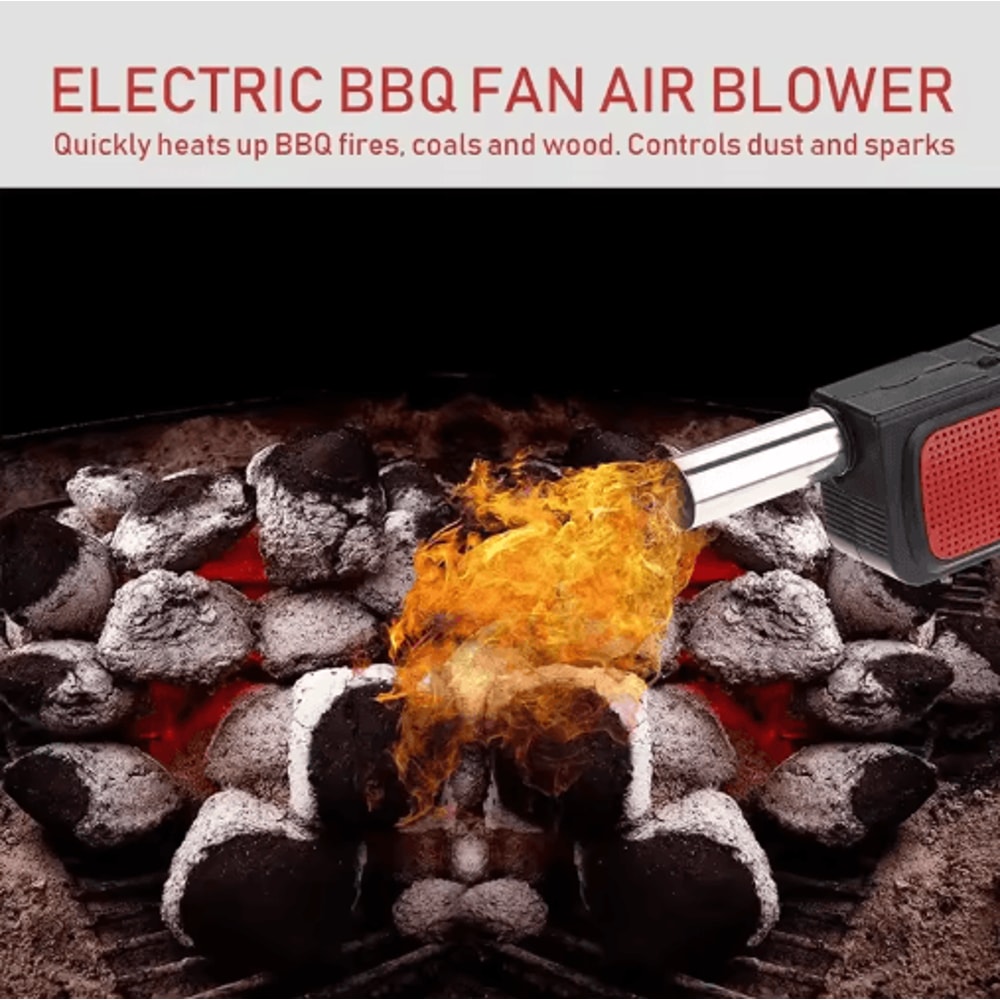 Portable Electric BBQ Air Blower Handheld Charcoal Grill Fan For Camping Picnics 5