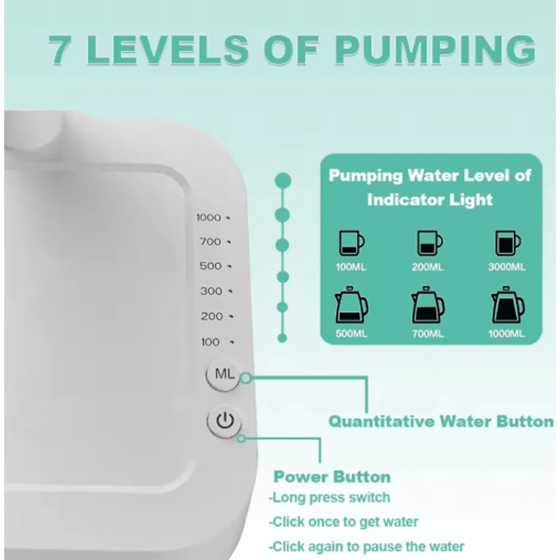 Automatic Desktop Water Bottle Dispenser Smart Rechargeable Electric Water Pump 4