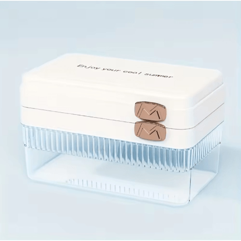 Flip Press Ice Cube Mold Large Capacity DoubleLayer Ice Maker With Lid 1