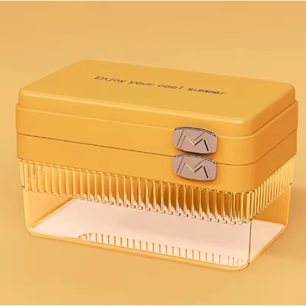 Flip Press Ice Cube Mold Large Capacity DoubleLayer Ice Maker With Lid 2