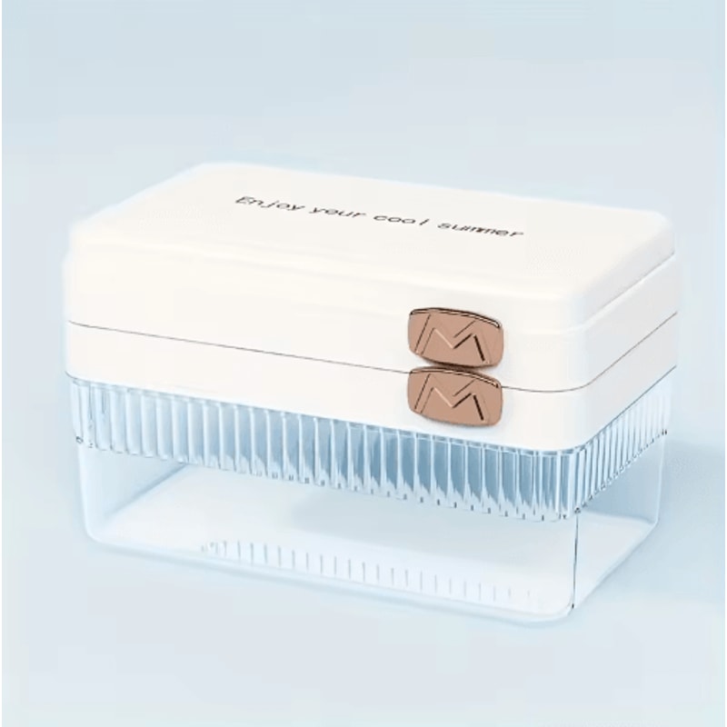 Flip Press Ice Cube Mold Large Capacity DoubleLayer Ice Maker With Lid 4