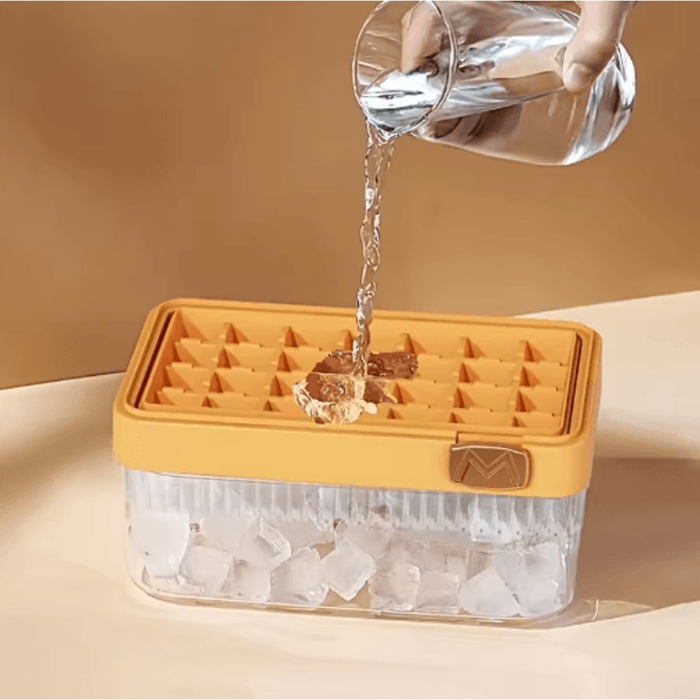 Flip Press Ice Cube Mold Large Capacity DoubleLayer Ice Maker With Lid 5