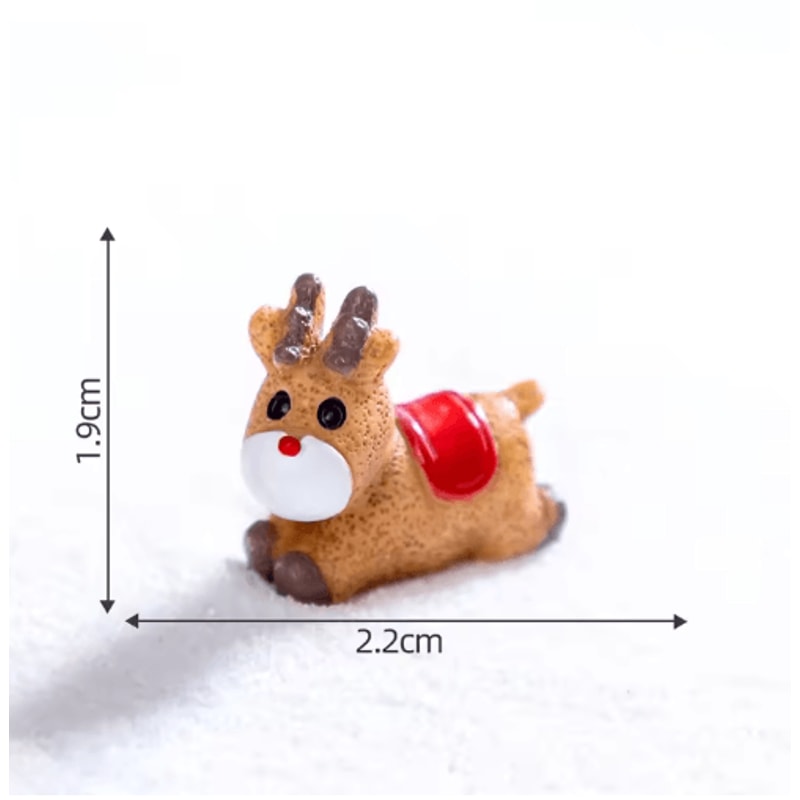 Mini Christmas Ornament Dollhouse Figures Gingerbread Man And Snowman Micro Landscape Decor 4