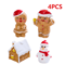 Mini Christmas Ornament Dollhouse Figures Gingerbread Man And Snowman Micro Landscape Decor 14