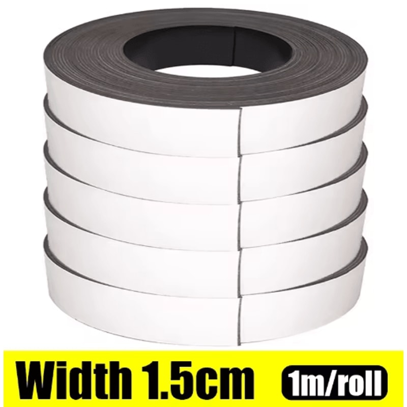 Self Adhesive Magnetic Tape Cuttable Rubber Magnetic Strip For DIY Fixing And Storage 2