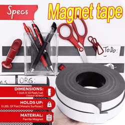 self adhesive magnetic tape cuttable rubber magnetic strip for diy fixing and storage