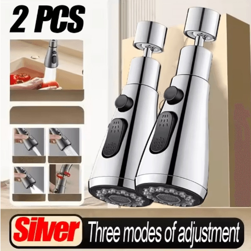 Universal 360 Degree Kitchen Faucet Extender Swivel Sink Aerator Splash Guard 3