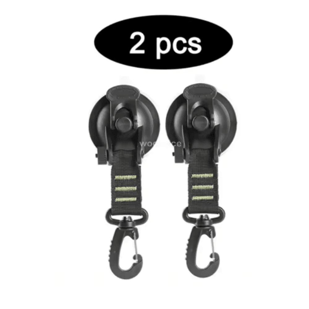 Strong Suction Cup Hook With Buckle Car And Camping Glass Hook For Travel And Hiking 2