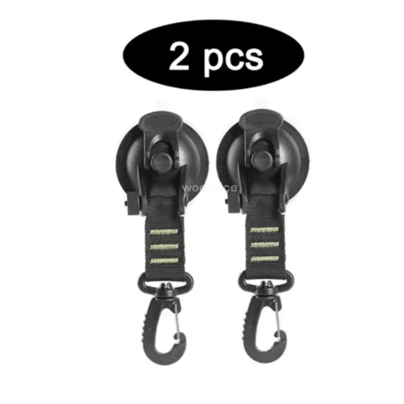 Strong Suction Cup Hook With Buckle Car And Camping Glass Hook For Travel And Hiking 2