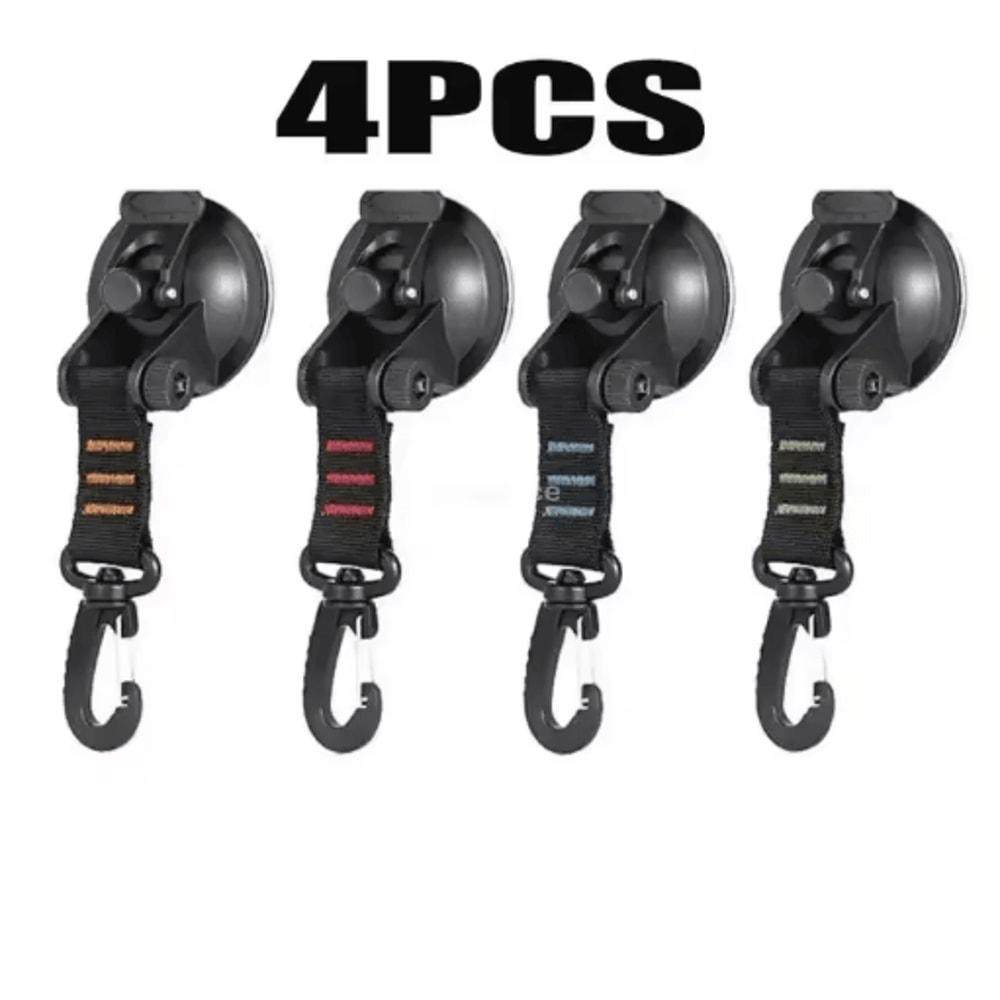 Strong Suction Cup Hook With Buckle Car And Camping Glass Hook For Travel And Hiking 6