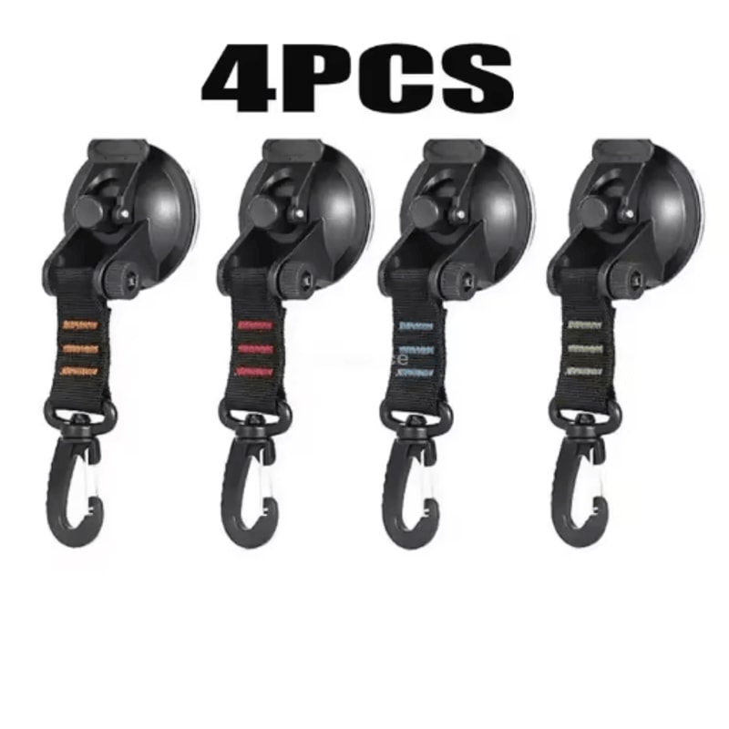 Strong Suction Cup Hook With Buckle Car And Camping Glass Hook For Travel And Hiking 6