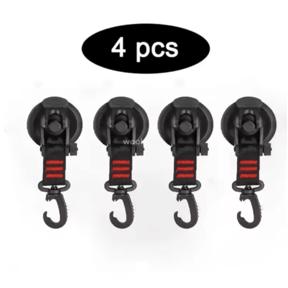 Strong Suction Cup Hook With Buckle Car And Camping Glass Hook For Travel And Hiking 8