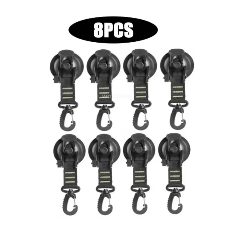 Strong Suction Cup Hook With Buckle Car And Camping Glass Hook For Travel And Hiking 16