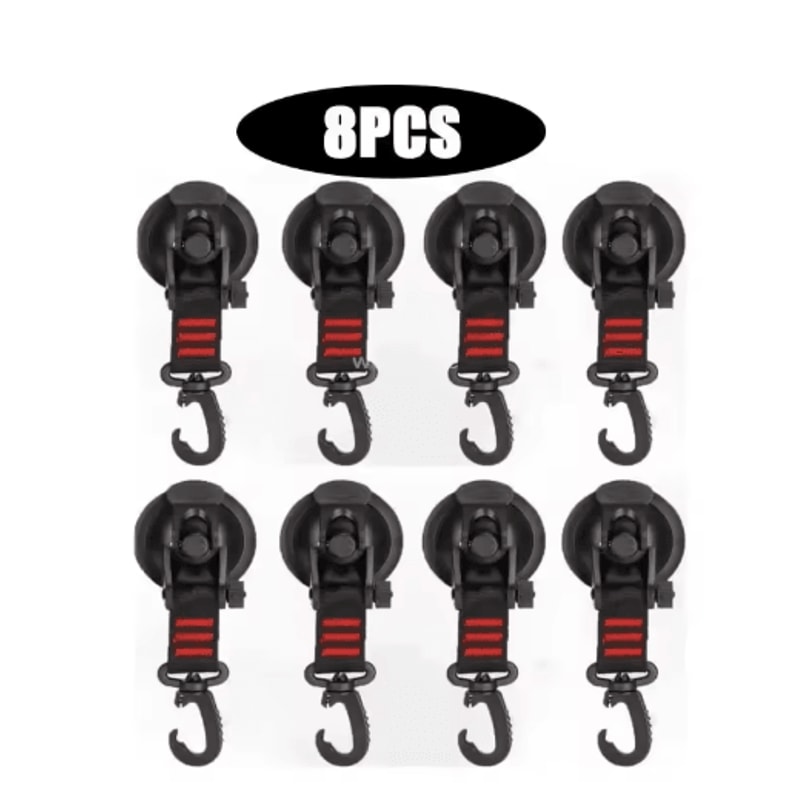Strong Suction Cup Hook With Buckle Car And Camping Glass Hook For Travel And Hiking 18