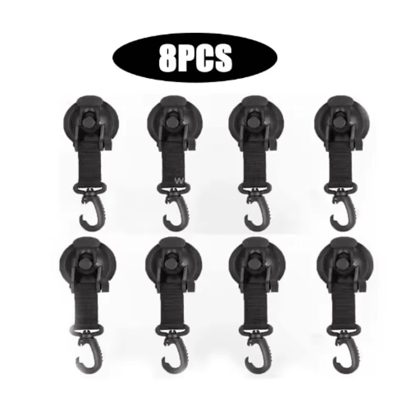 Strong Suction Cup Hook With Buckle Car And Camping Glass Hook For Travel And Hiking 19