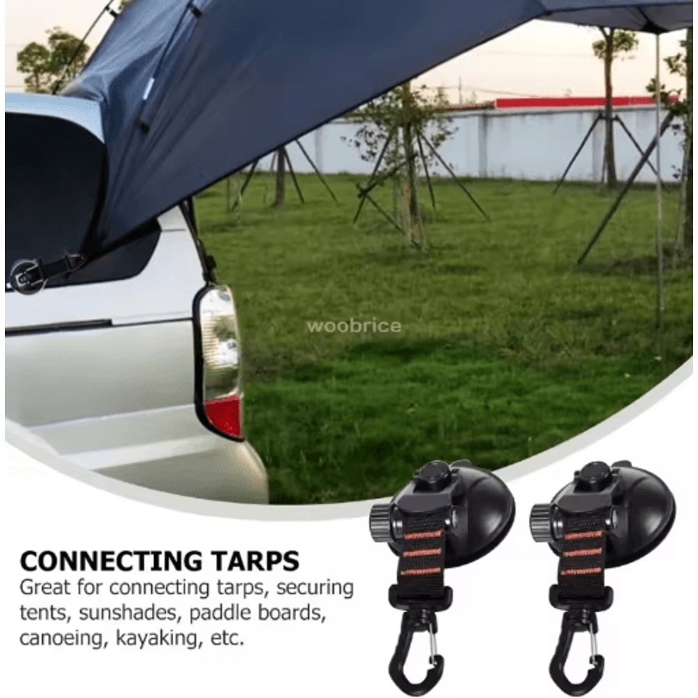 Strong Suction Cup Hook With Buckle Car And Camping Glass Hook For Travel And Hiking 24